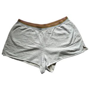 Madewell MWL Stitched-Pocket Sweatshorts Gray Striped Waistband 3X Plus Size